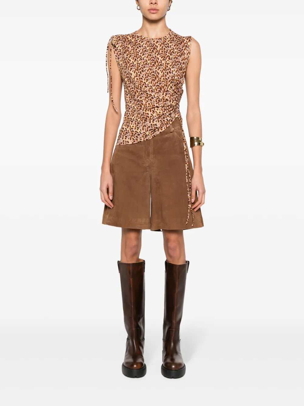 Janis Abstract-Print Blouse