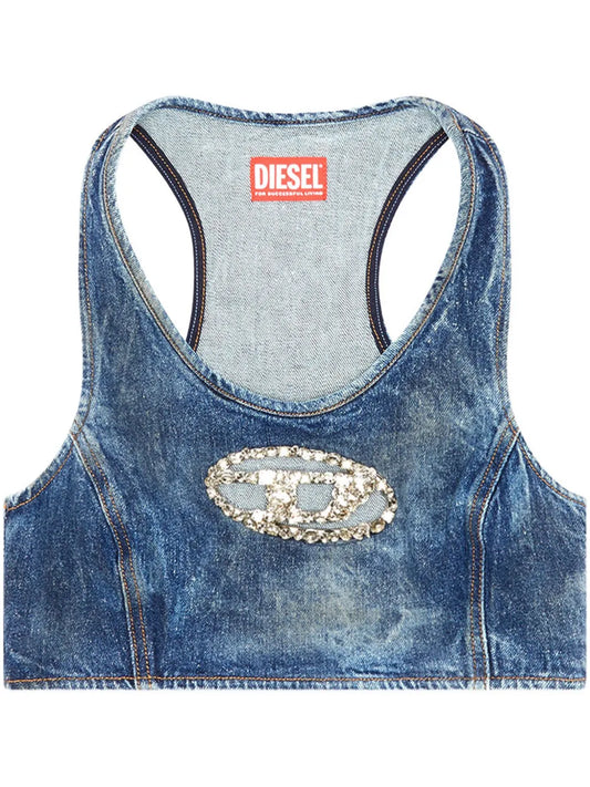 De-Top-Fsd Crystal-Embellished Top