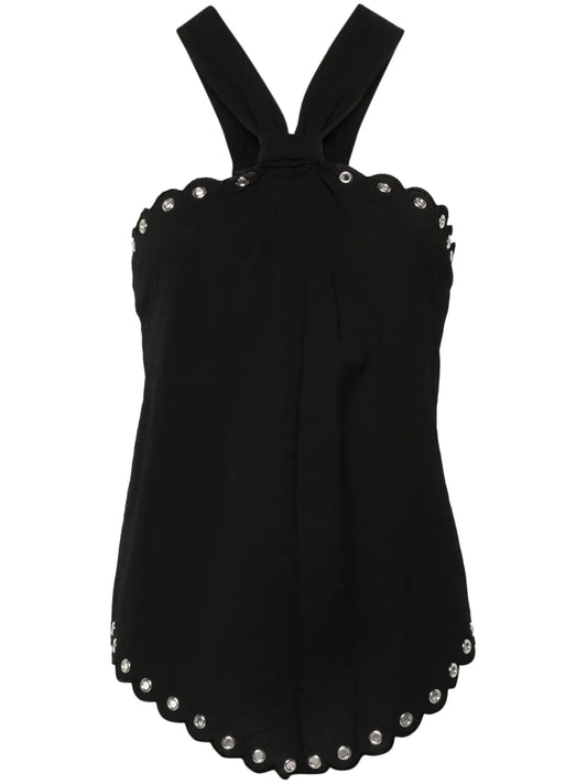 Tecles Scalloped Sleeveless Top