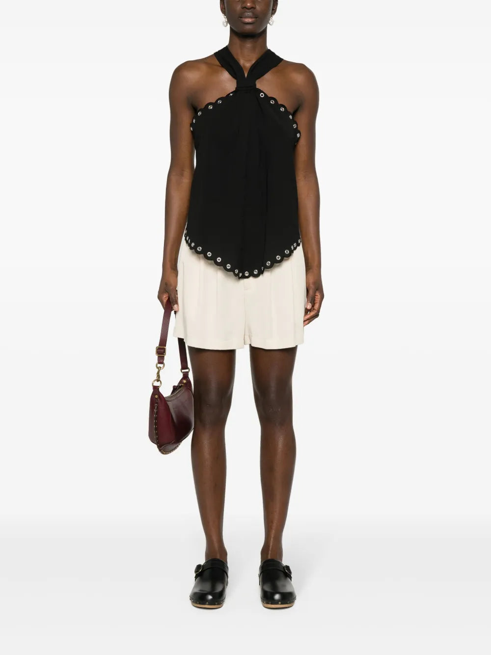Tecles Scalloped Sleeveless Top