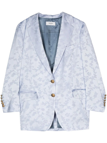 Patterned-Jacquard Blazer