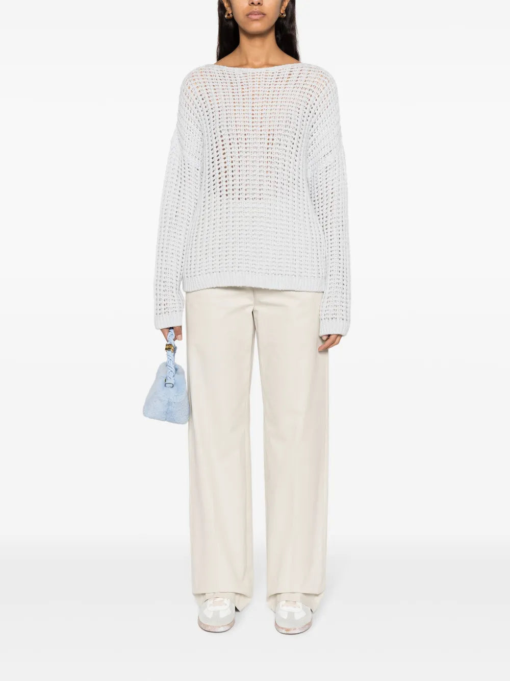 Open-Knit Cashmere Jumper