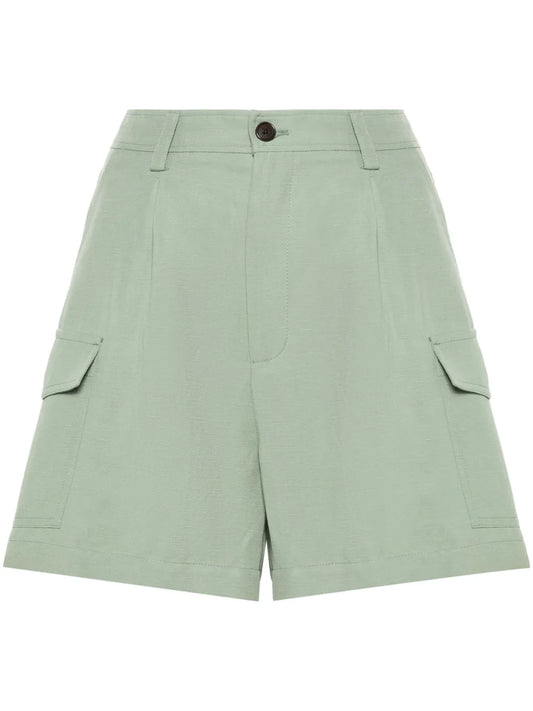 Pleated Cargo Shorts