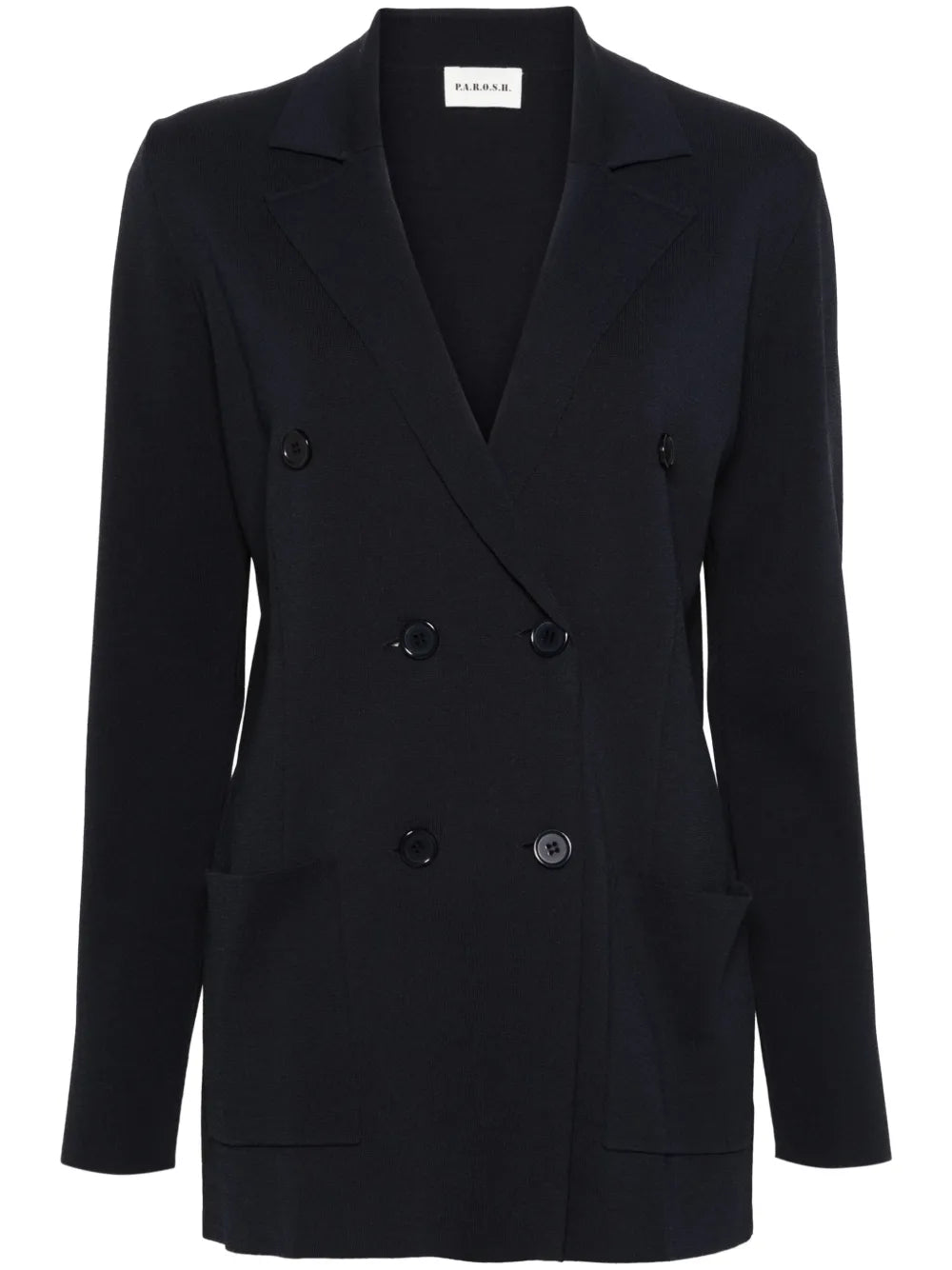 Knitted Double-Breasted Blazer