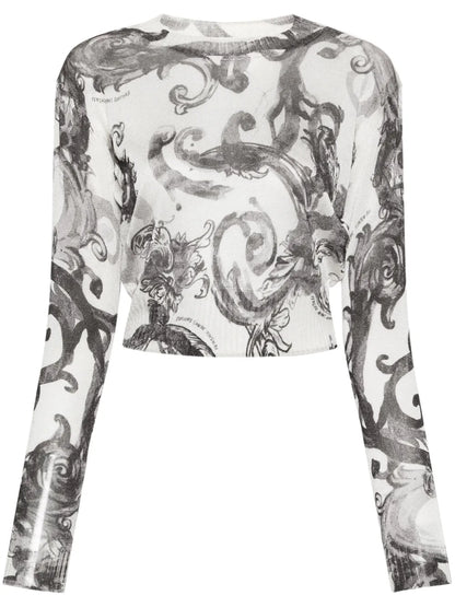 Watercolour Couture Fine-Knit Top