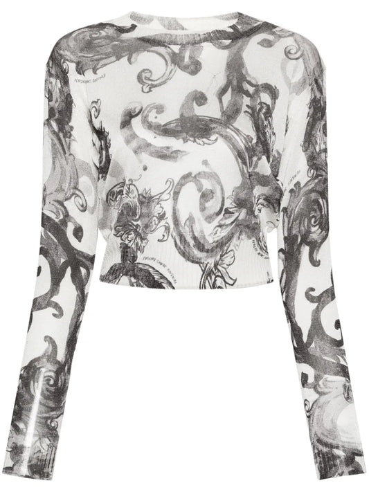 Watercolour Couture Fine-Knit Top