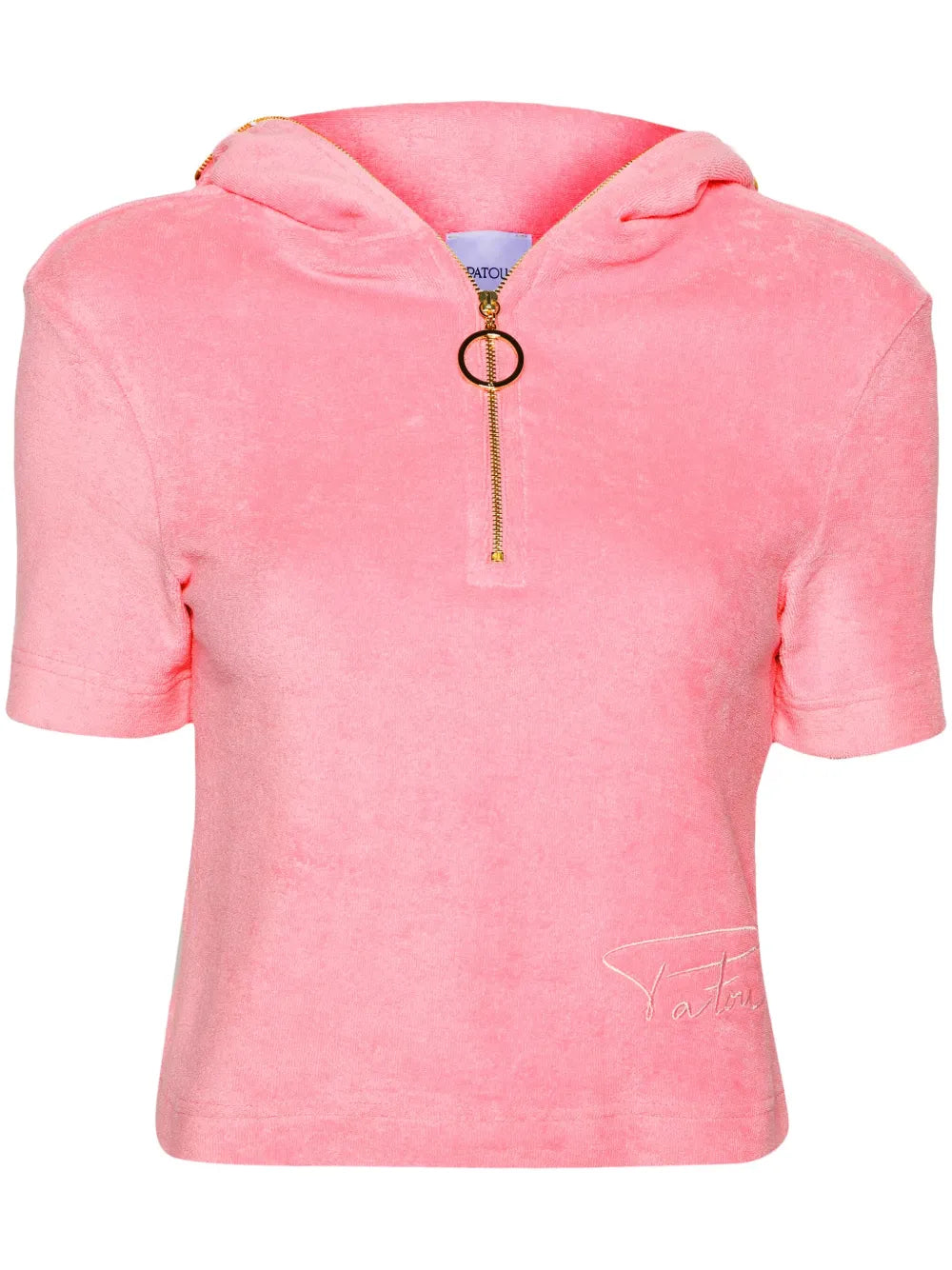 Half-Zip Terrycloth Polo Shirt