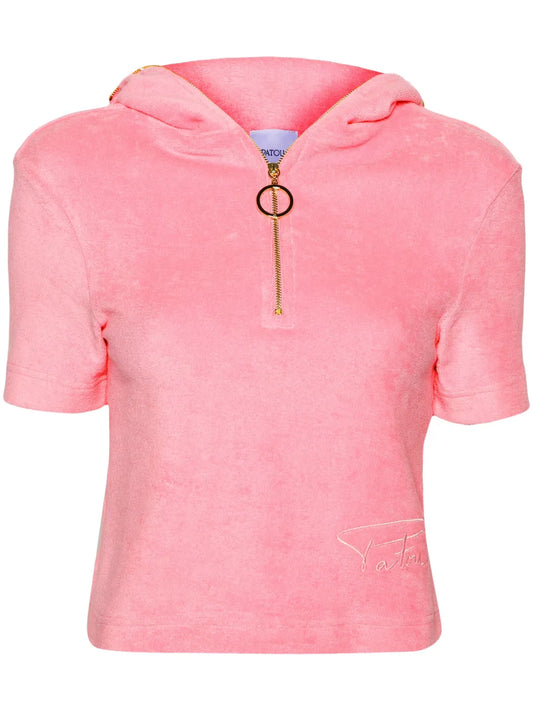 Half-Zip Terrycloth Polo Shirt