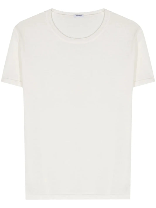 Fine-Knit Short-Sleeved Jumper