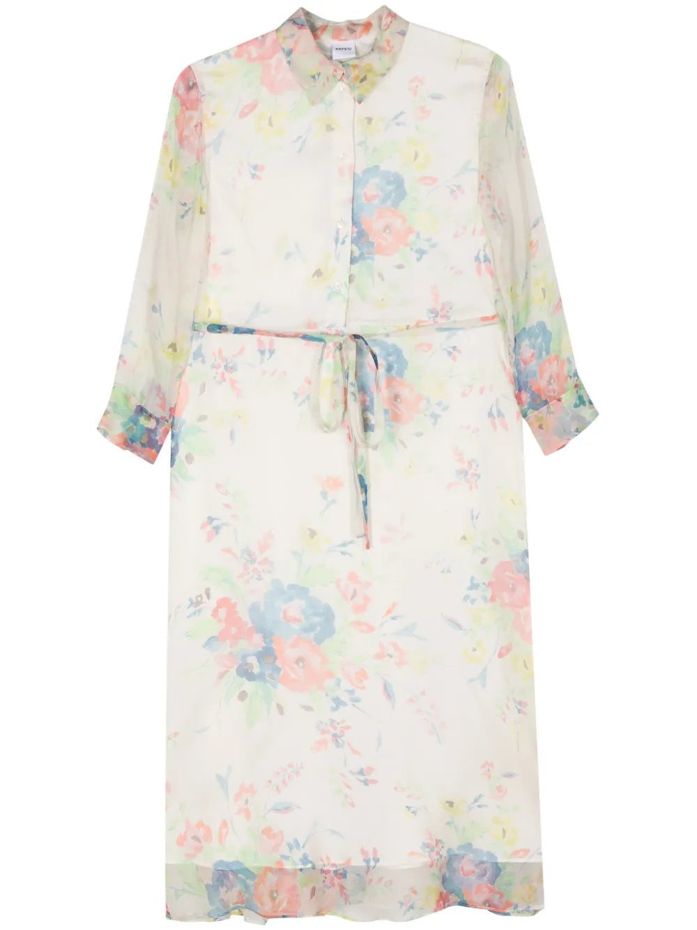 Silk Floral Midi Dress