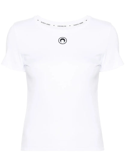 Crescent Moon-Embroidered T-Shirt