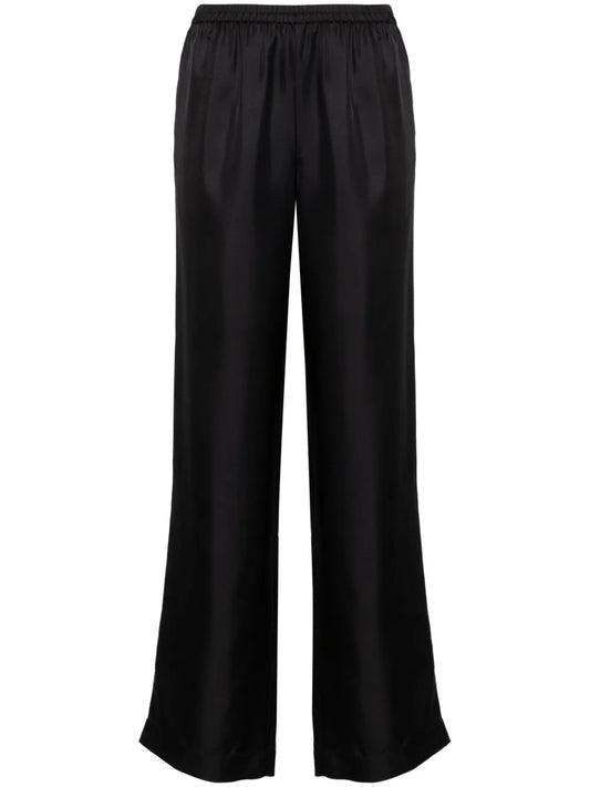 Alera Wide-Leg Silk Trousers