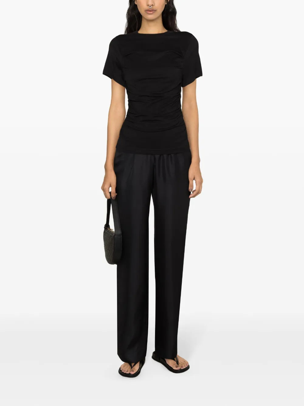 Alera Wide-Leg Silk Trousers