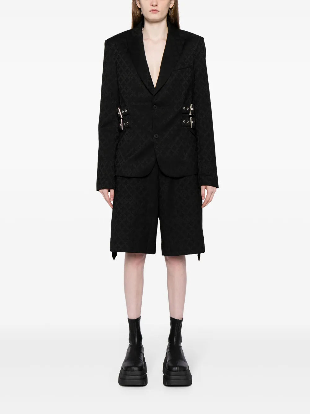 Printed Single-Breasted Blazer