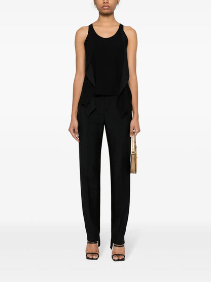 Ruffled-Detail Sleeveless Top