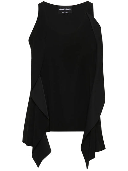 Ruffled-Detail Sleeveless Top