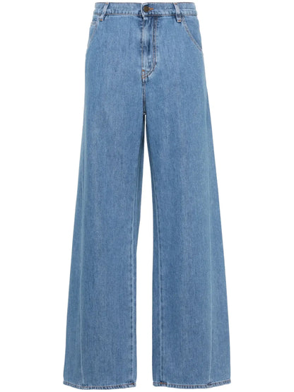Iris Mid-Rise Wide-Leg Jeans