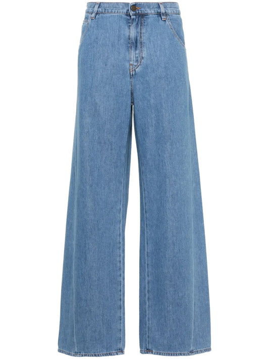Iris Mid-Rise Wide-Leg Jeans