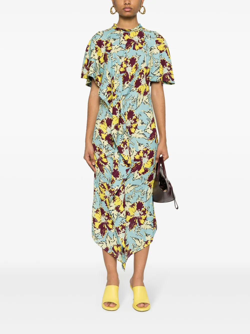 Floral-Print Midi Dress