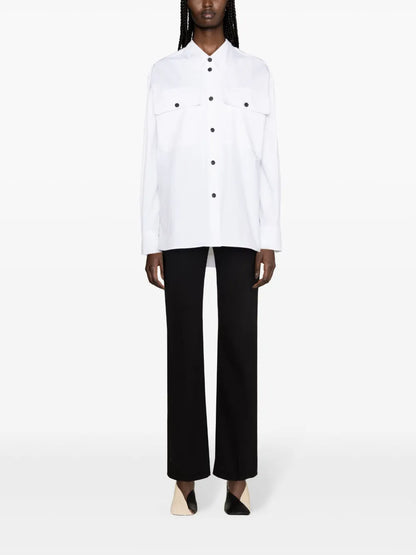 Button-Up Cotton Overshirt