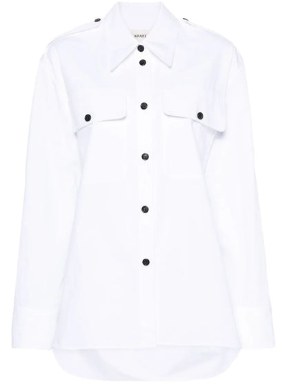 Button-Up Cotton Overshirt