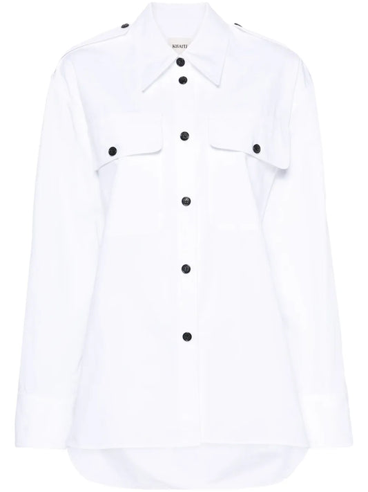 Button-Up Cotton Overshirt