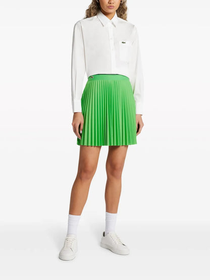 Logo-Appliqué Pleated Mini Tennis Skirt