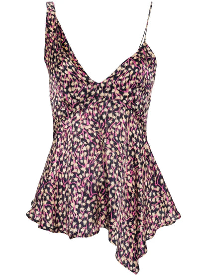 Uliene Asymmetric Georgette Top