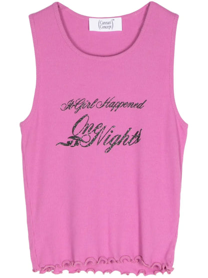 Text-Print Organic Cotton Tank Top