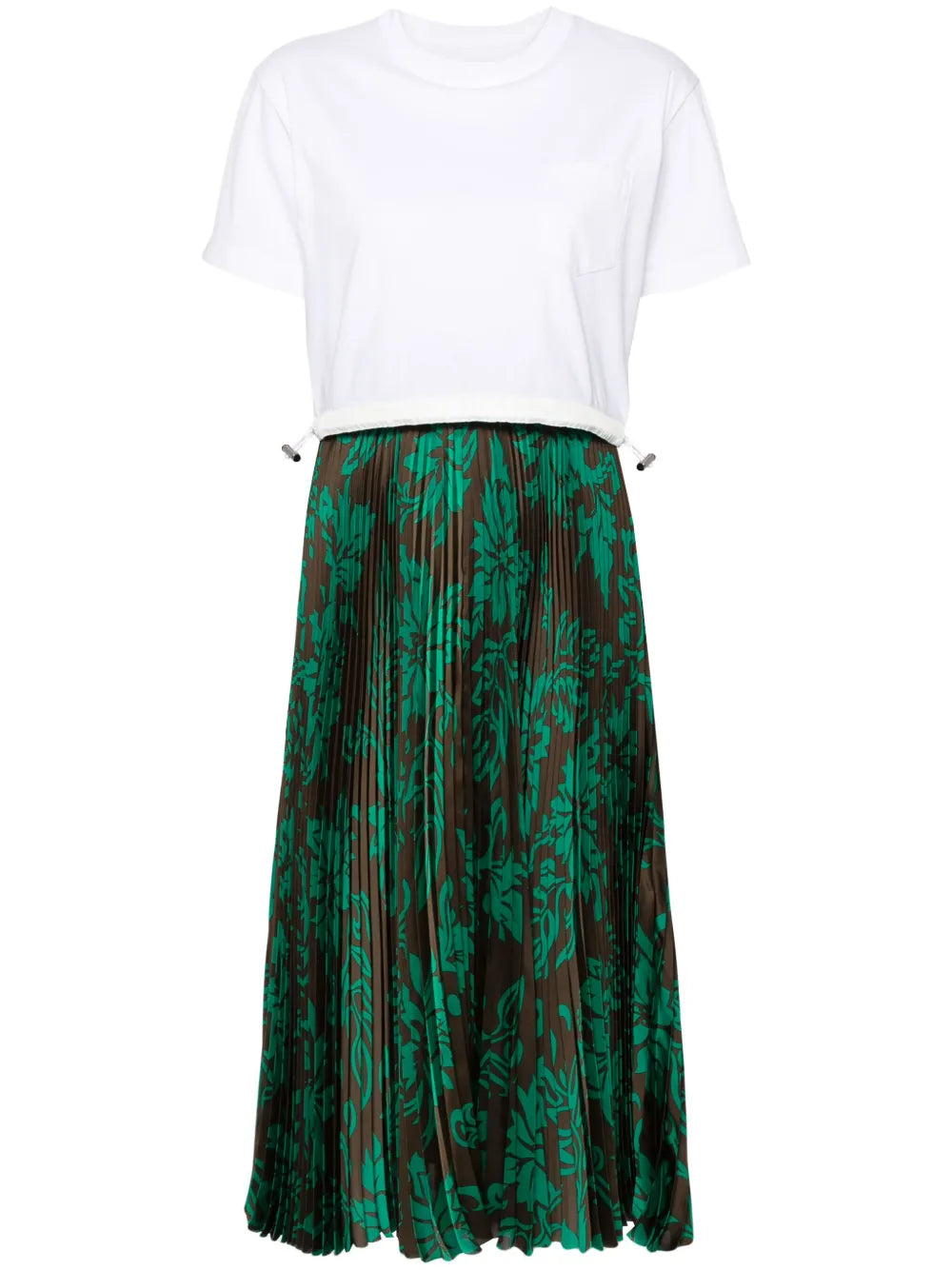 Floral-Print Pleated Maxi Dress