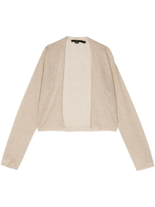 Lurex-Detail Cropped Cardigan