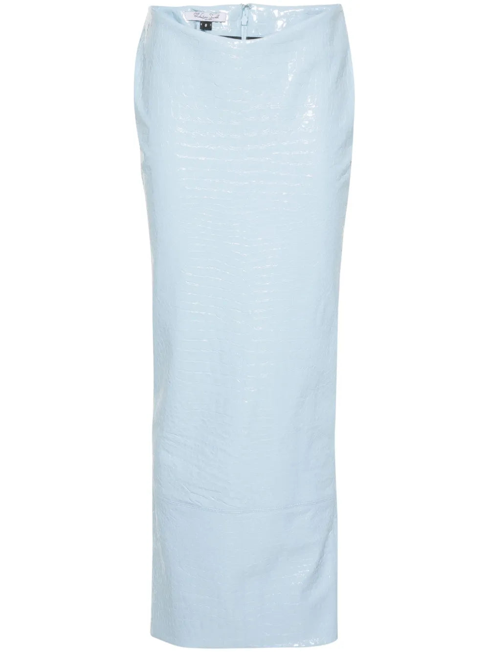 Crocodile-Effect Maxi Skirt