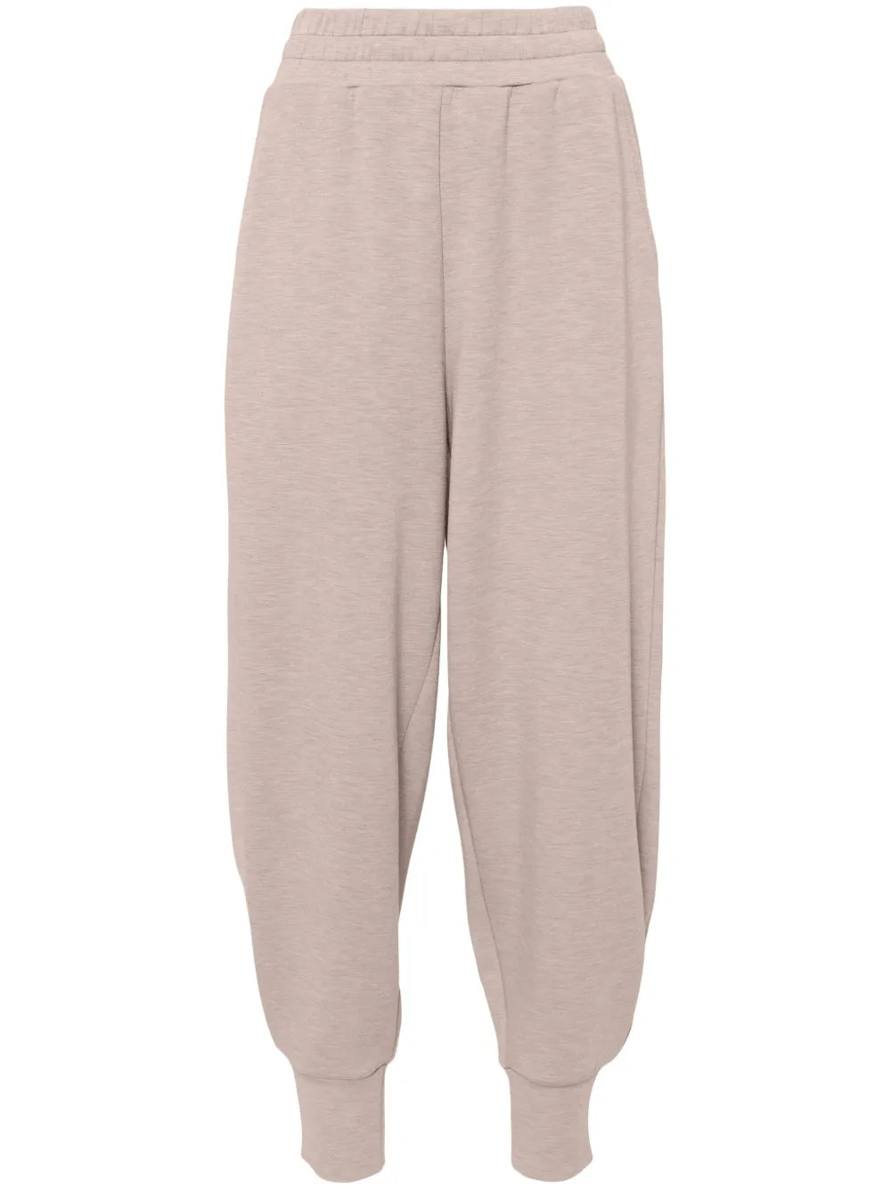 Mélange-Effect Tapered Trousers