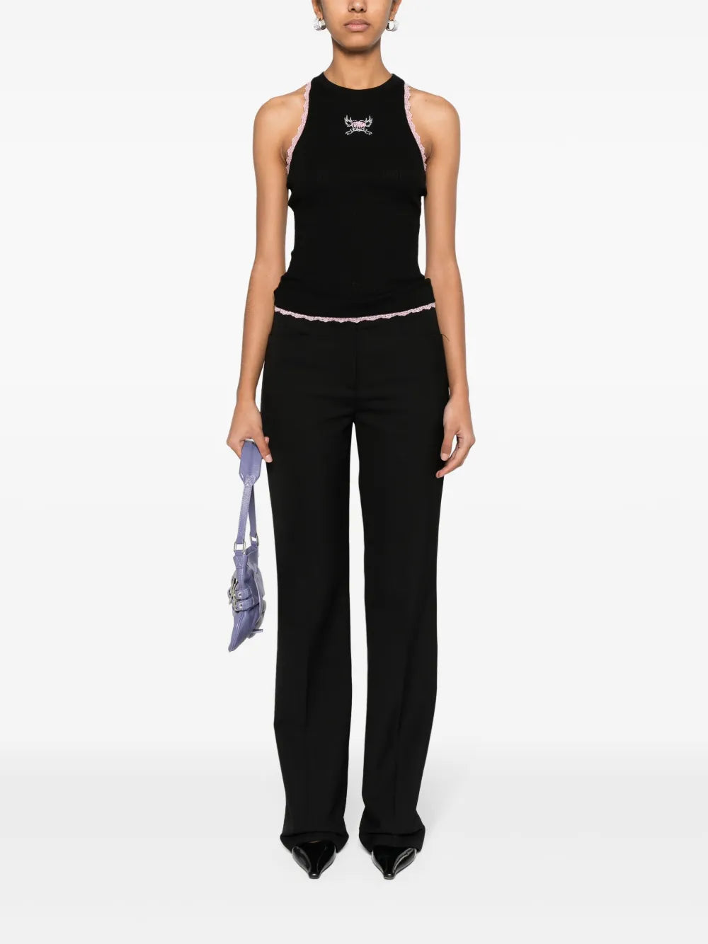 Logo-Print Ribbed Tank Top