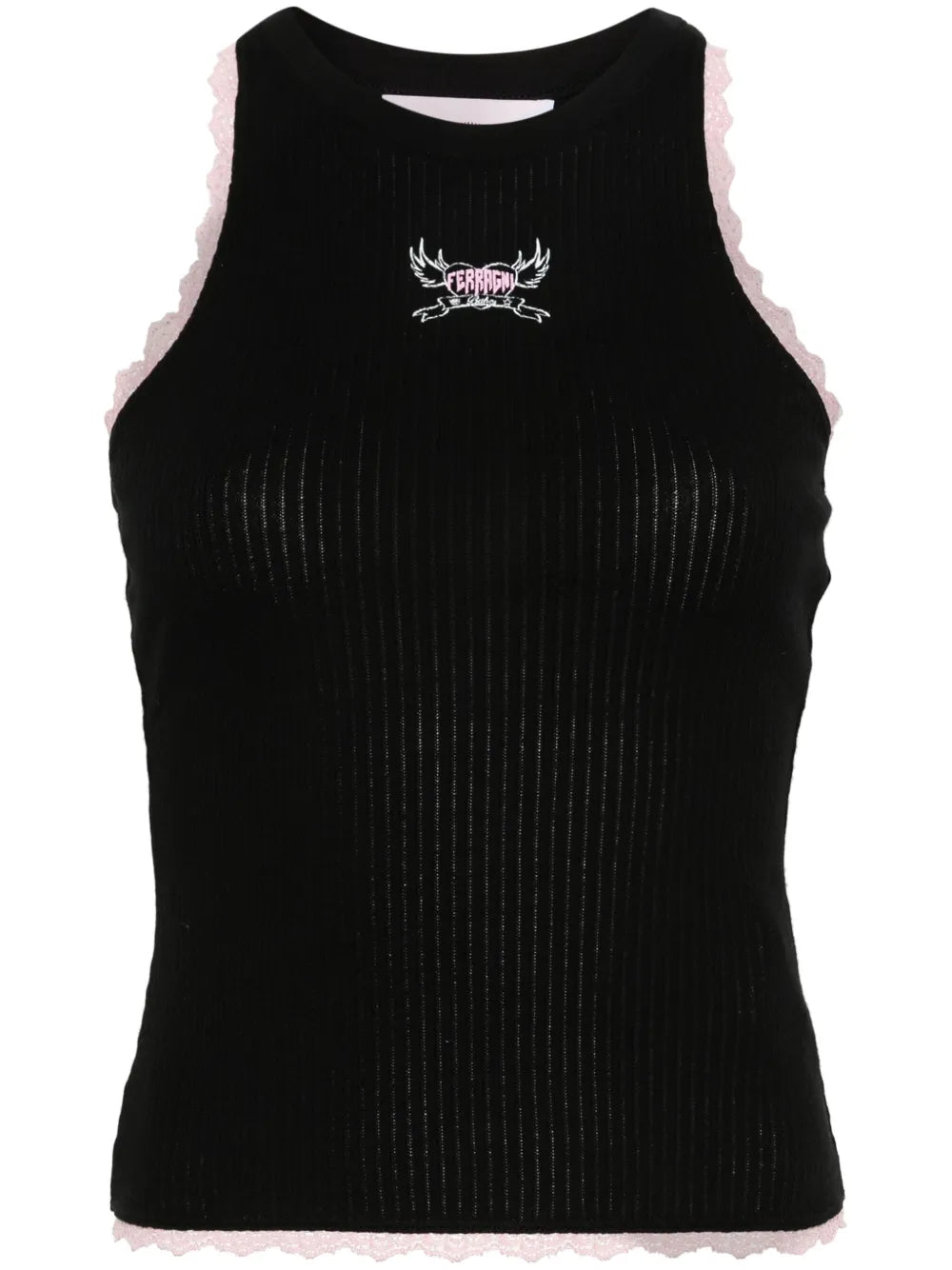 Logo-Print Ribbed Tank Top