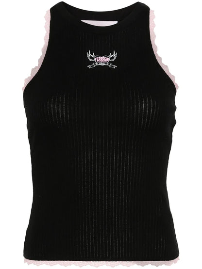Logo-Print Ribbed Tank Top