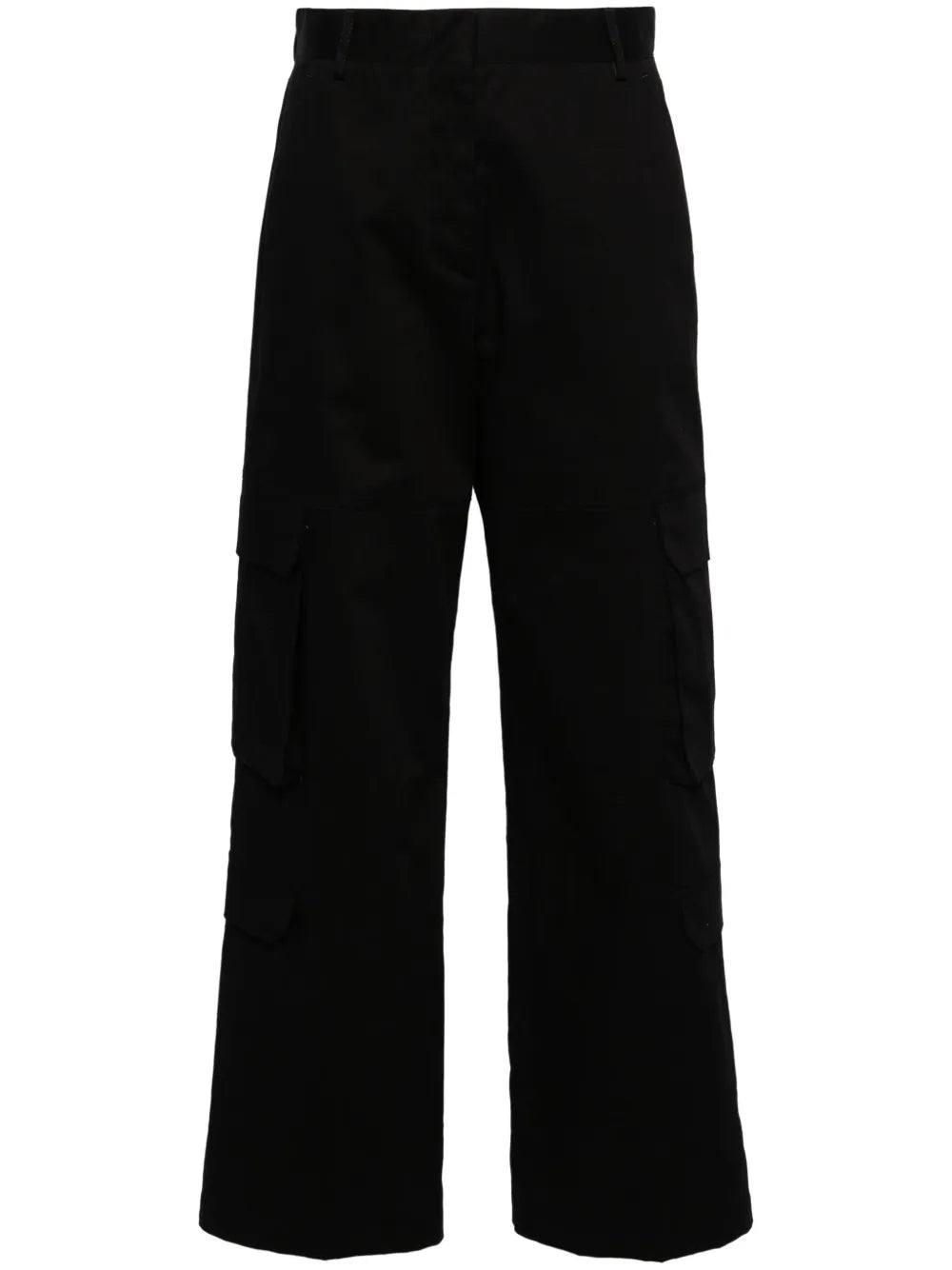 Straight-Leg Cotton Cargo Trousers