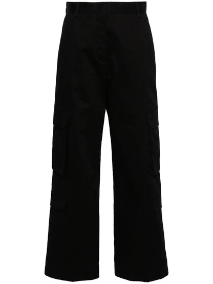 Straight-Leg Cotton Cargo Trousers