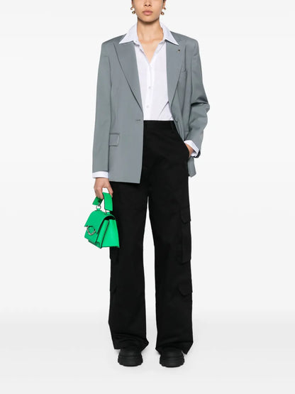 Straight-Leg Cotton Cargo Trousers