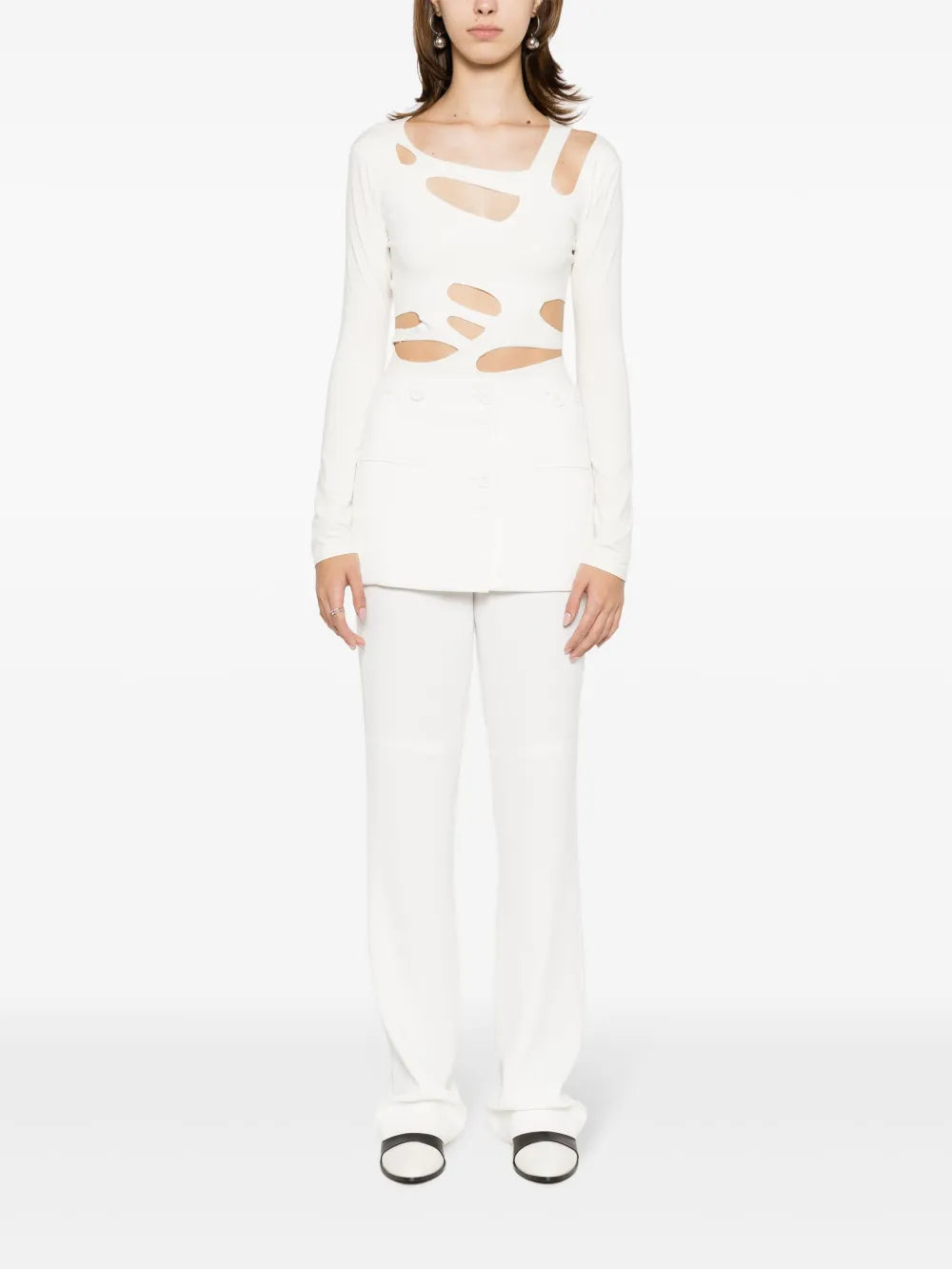 Cut-Out Long-Sleeve T-Shirt