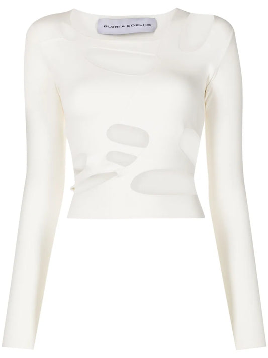 Cut-Out Long-Sleeve T-Shirt