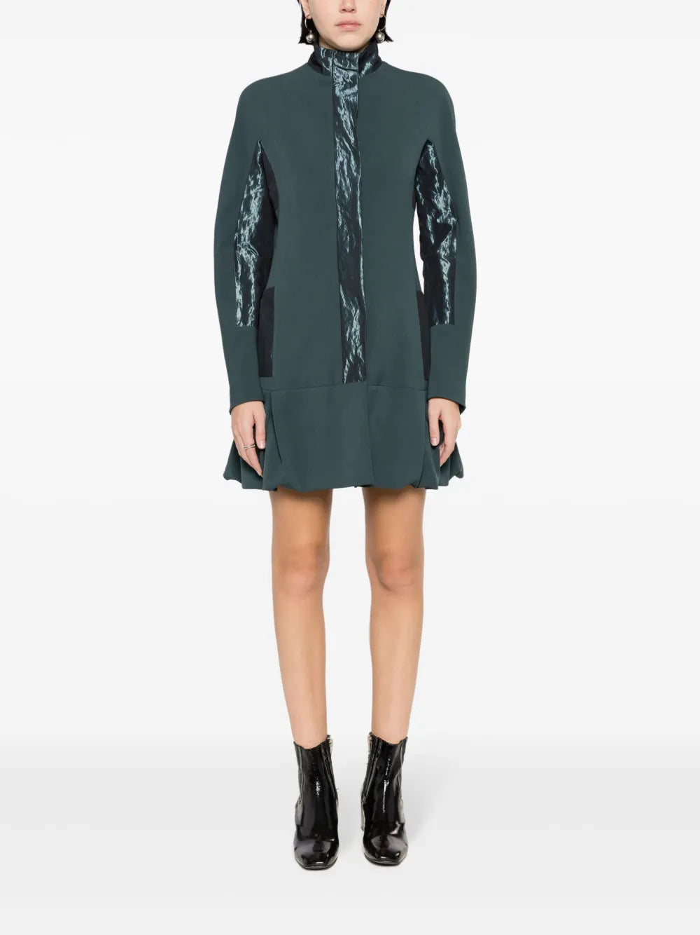 Contrasting-Panel Minidress