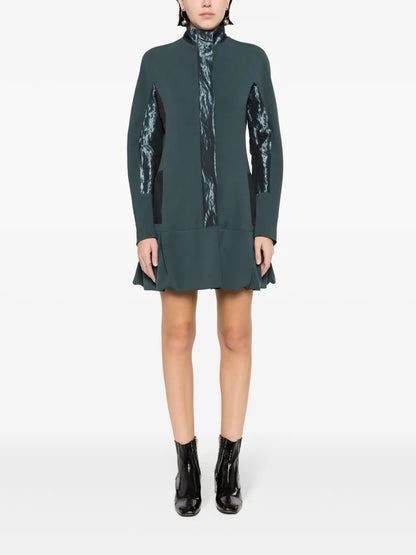 Contrasting-Panel Minidress