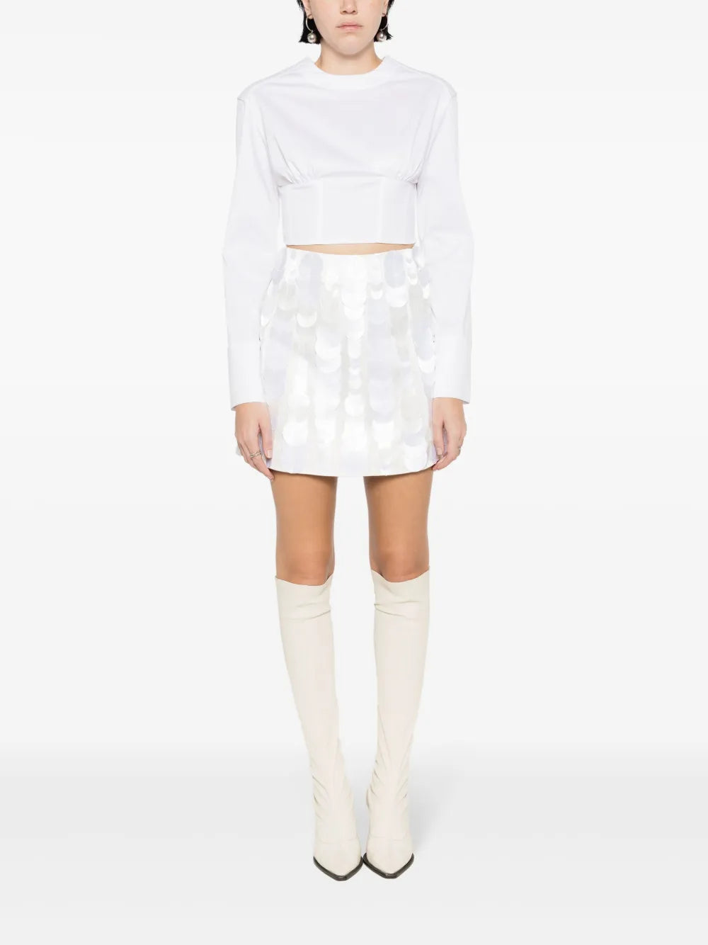 Circle-Appliqué Miniskirt