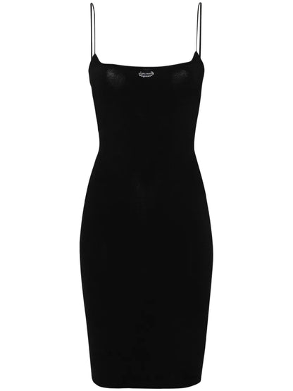 Logo-Plaque Knit Minidress