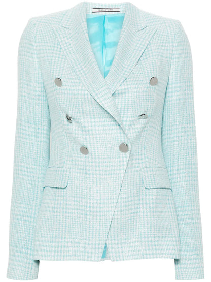 Tartan Single-Breasted Blazer