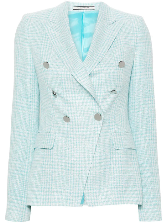 Tartan Single-Breasted Blazer