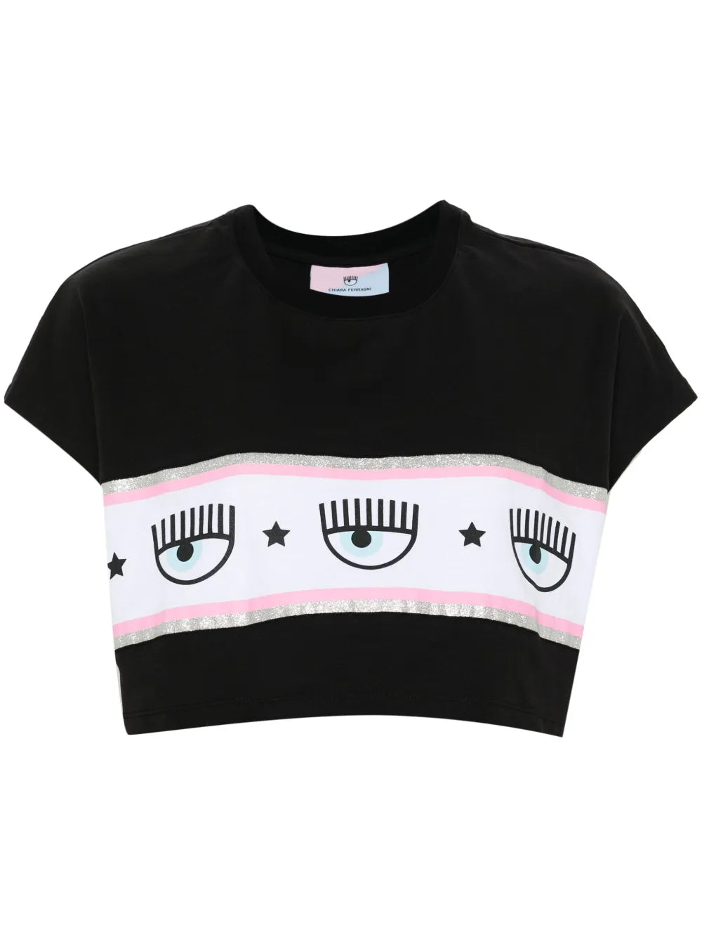 Maxi Logomania-Print Cropped T-Shirt