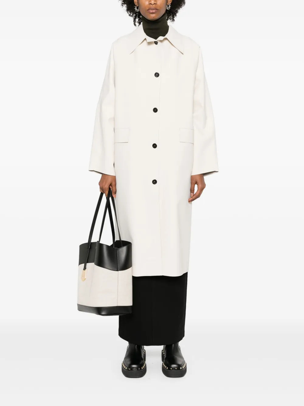 Single-Breasted Long Coat