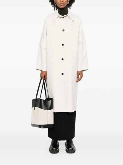 Single-Breasted Long Coat